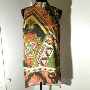 Retro Print Extra Long Top